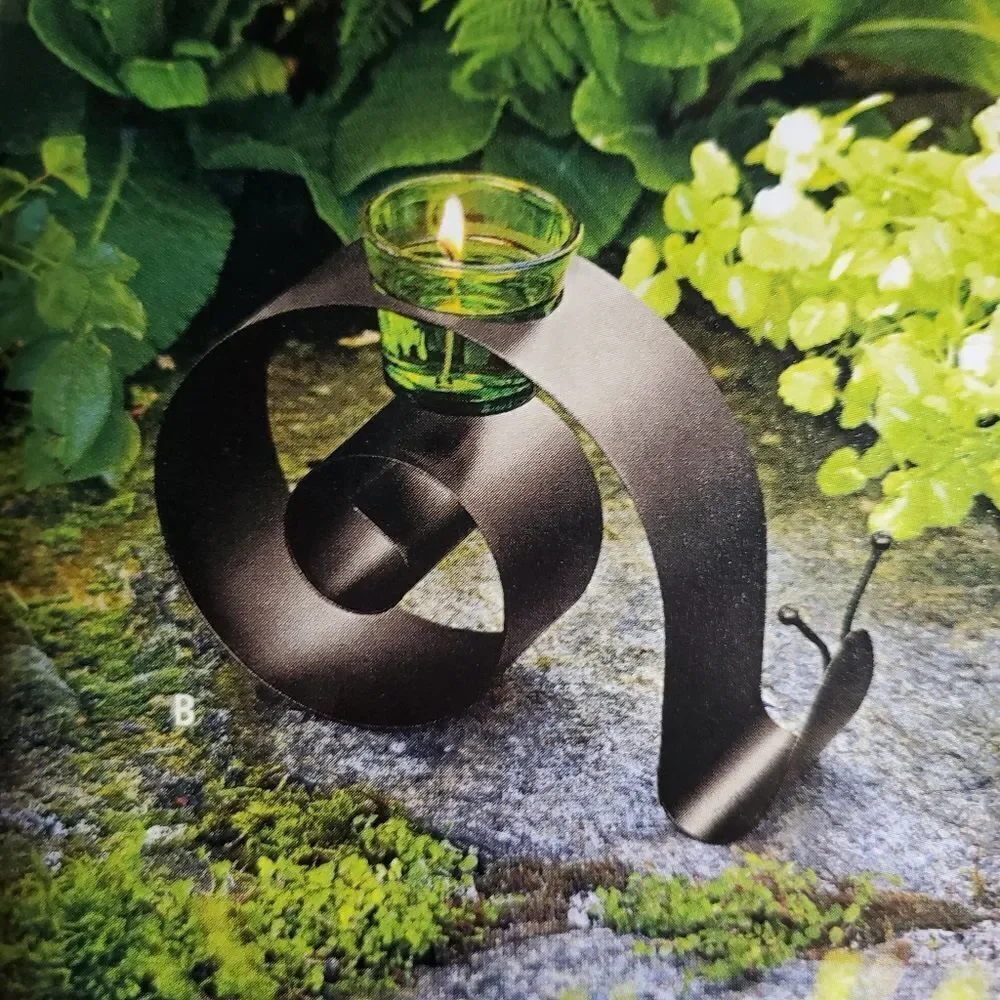 🩵NIB PartyLite Metal Snail Tealight/Votive Candle Holder
